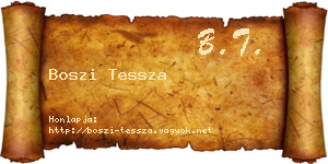Boszi Tessza névjegykártya